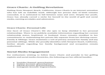 Grace Golfer: The Rise of Social Media Sensation Grace Charis in Golf